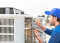 Professional services for repair of heating, ventilation, air conditioning systems